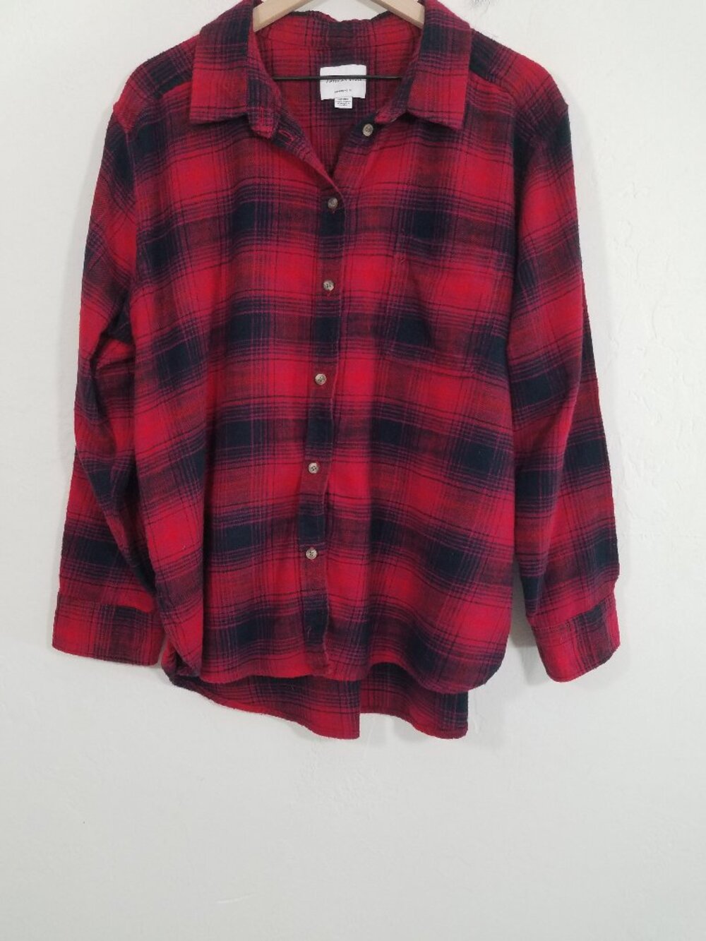 American Eagle Boyfriend Fit Flannel Long Sleeve Button Down Shirt Plaid Size XL